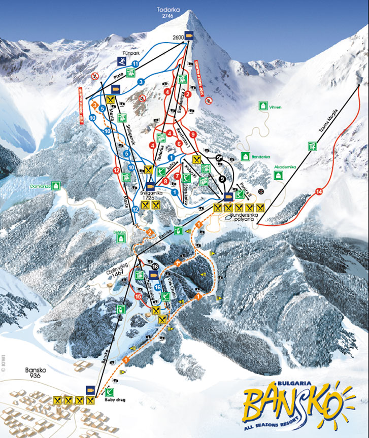 Bansko Ski Map
